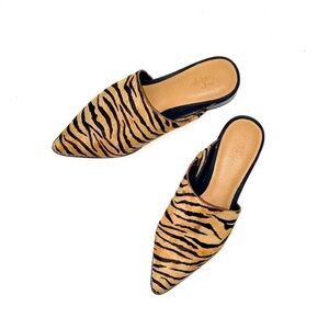 Stylish Calf Hair Leather Mules